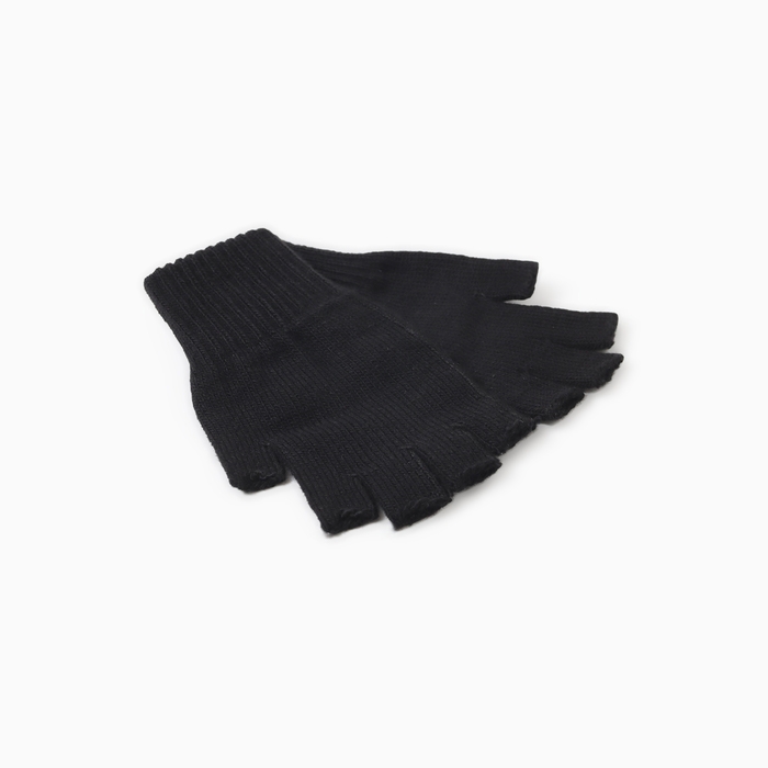 Перчатки (митенки) женские , цвет черный, 18 Перчатки (митенки) женские , цвет черный, 18