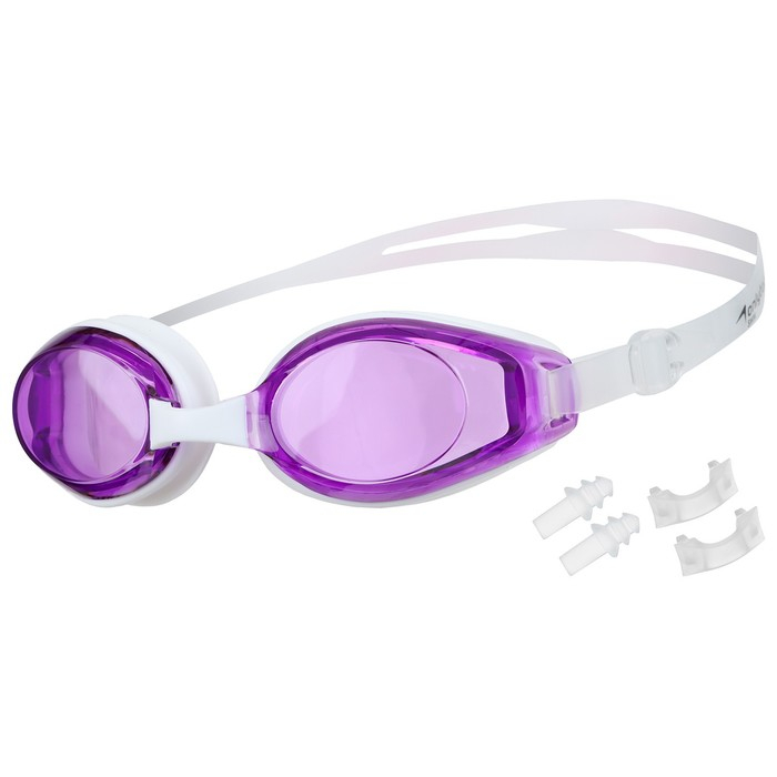 Очки для плавания ONLYTOP, беруши, набор носовых перемычек, цвета МИКС Очки для плавания ONLYTOP, беруши, набор носовых перемычек, цвета МИКС