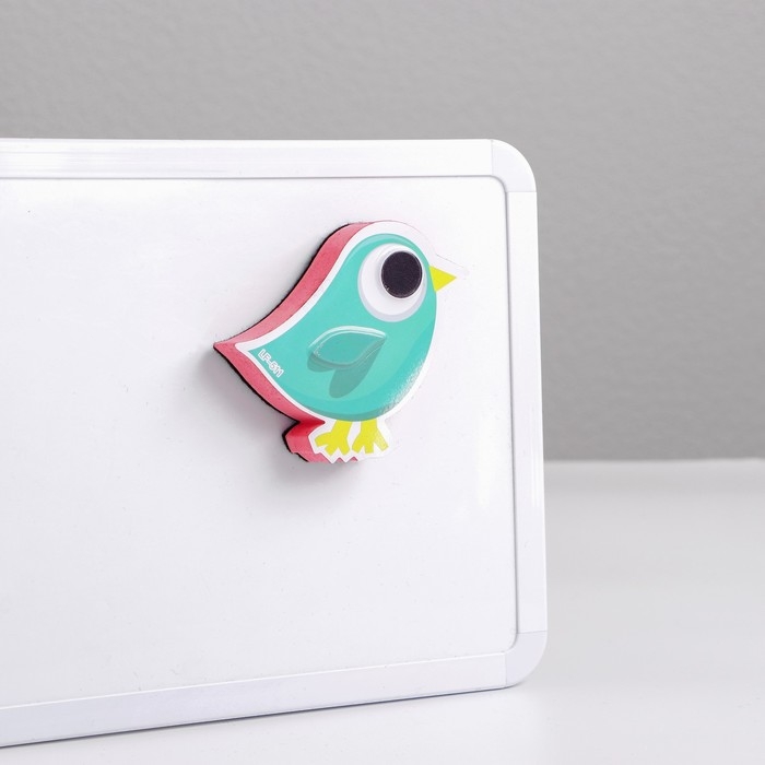 Губка магнитная для маркерной доски &laquo;Птичка&raquo;, 2х10х9 см