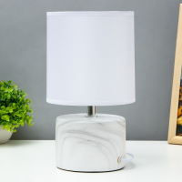 Лампа настольная 16374/1 E14 40Вт бело-серый 16х16х29 см RISALUX