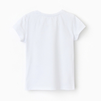 Футболка для девочки, цвет белый, рост 122