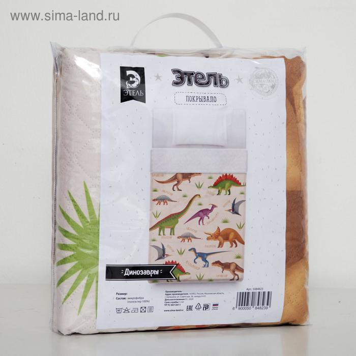 Покрывало детское Этель 1,5 сп &laquo;Динозавры&raquo;, 145х210 см, микрофибра