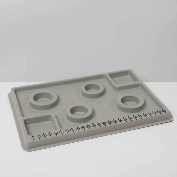 Органайзер универсальный для украшений &laquo;Трафарет&raquo;, 20&times;29&times;2 см, цвет серый