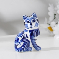Сувенир &laquo;Кот Волна&raquo;, 7 см, гжель