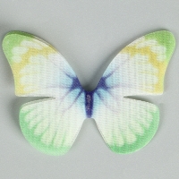 Декор для творчества &laquo;Бабочка&raquo;, двухслойный, набор 12 шт., размер 1 шт. &mdash; 5 &times; 4 см, цвет зелёный