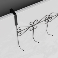 Вешалка на дверь на 5 крючков Доляна «Вензель», 38×22,5×10 см, цвет чёрный Вешалка на дверь на 5 крючков Доляна «Вензель», 38×22,5×10 см, цвет чёрный