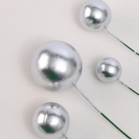 Набор для украшения «Бусины», цвет серебро Набор для украшения «Бусины», цвет серебро