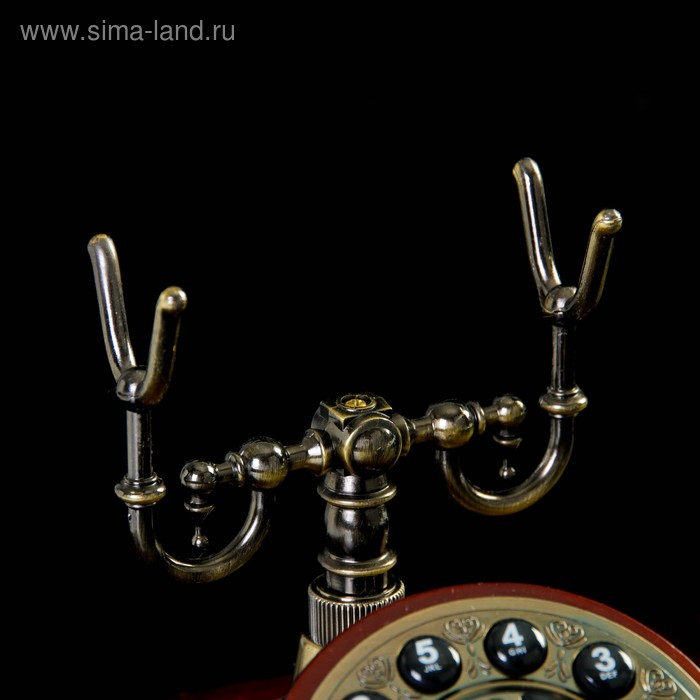 Ретро-телефон с выдвижным ящиком, темное дерево, 16х23х25 см Ретро-телефон с выдвижным ящиком, темное дерево, 16х23х25 см