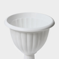 Кашпо уличное высокий «Жасмин», 18 л, цвет белый Кашпо уличное высокий «Жасмин», 18 л, цвет белый