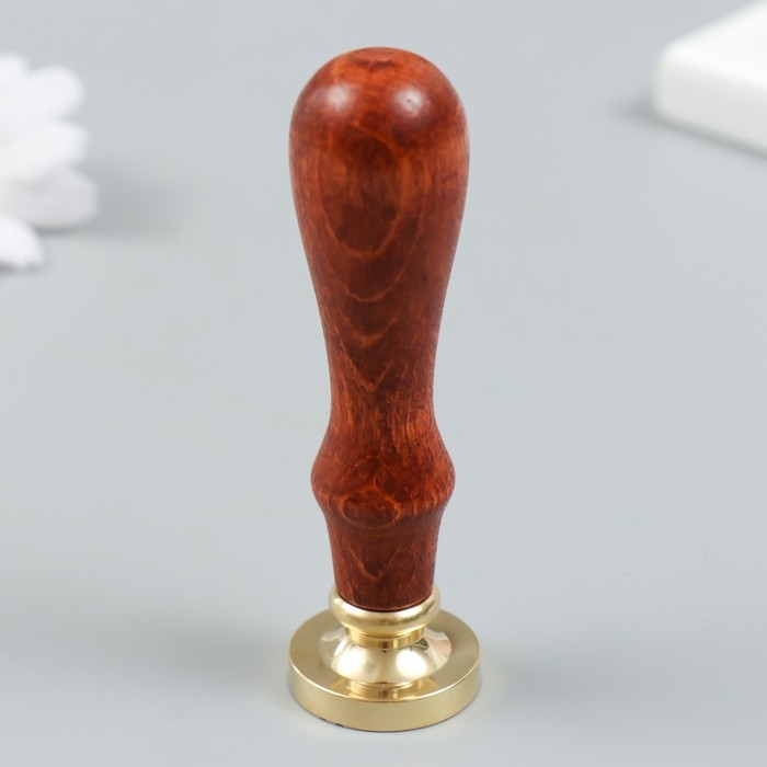 Печать для сургуча с деревянной ручкой Печать для сургуча с деревянной ручкой "Ёлочный шар" 9х2,5х2,5 см