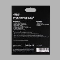 Садовый светильник на солнечной батарее, 11.5 &times; 13 &times; 11.5 см, 12 LED, свечение тёплое белое