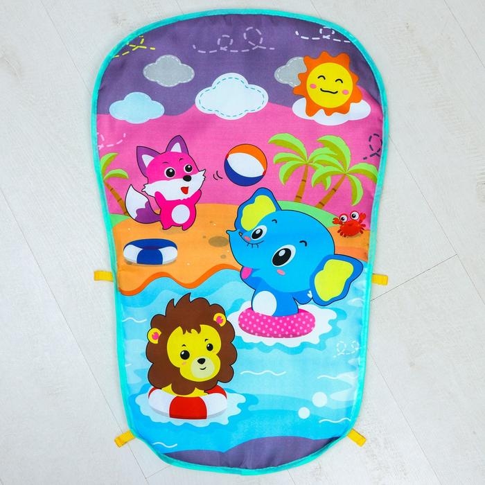 Развивающий музыкальный коврик &laquo;Пляж&raquo;, 73x48 см.