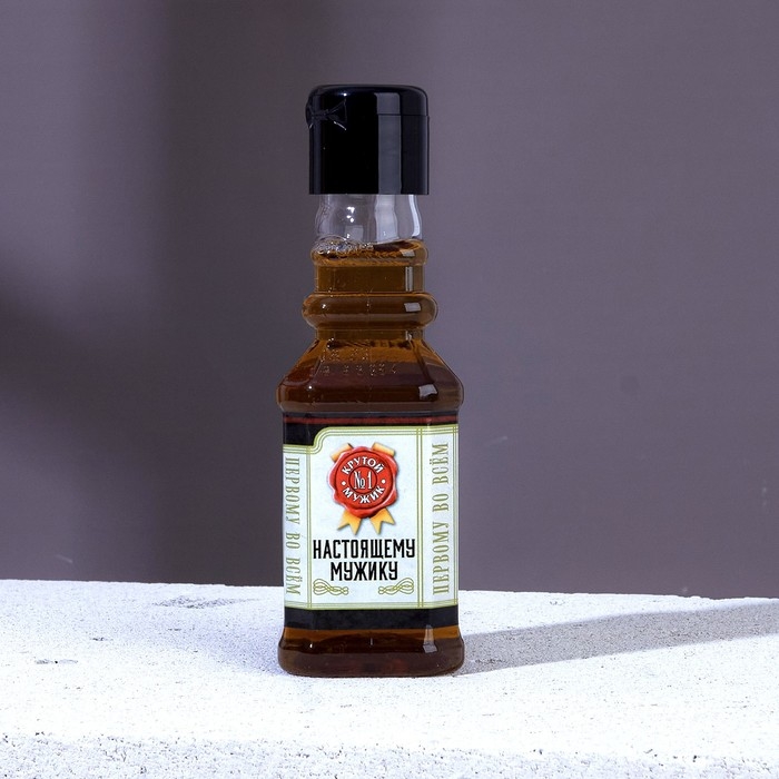 Гель для душа во флаконе виски «На удачу», 100 мл, аромат пряного виски, Новый Год Гель для душа во флаконе виски «На удачу», 100 мл, аромат пряного виски, Новый Год