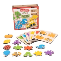 Лото деревянное &laquo;Изучаем цвета&raquo;, в деревянной коробке