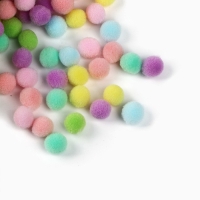 Набор текстильных деталей для декора. Помпоны для творчества &laquo;Цветные&raquo;, 55 гр