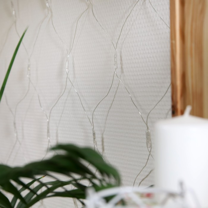 Гирлянда «Сеть» 1.6 × 1.6 м, IP20, прозрачная нить, 144 LED, свечение зелёное, 8 режимов, 220 В Гирлянда «Сеть» 1.6 × 1.6 м, IP20, прозрачная нить, 144 LED, свечение зелёное, 8 режимов, 220 В