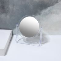 Зеркало настольное &laquo;Круг&raquo;, d зеркальной поверхности 10,8 см, цвет прозрачный