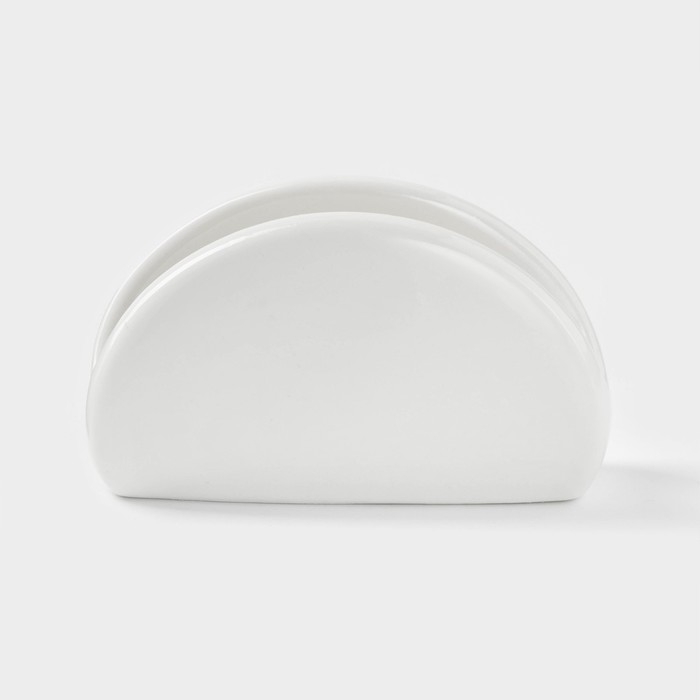 Салфетница керамическая &laquo;Классика&raquo;, 12&times;4,5&times;7 см, цвет белый