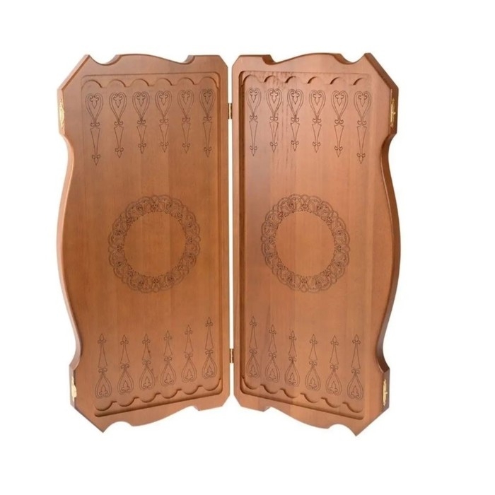 Нарды деревянные большие, резные, настольная игра Нарды деревянные большие, резные, настольная игра "Царь зверей", бук, патина, 60 х 60 см