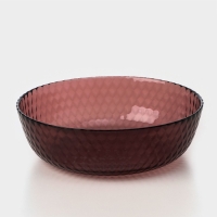 Набор стеклянной посуды &laquo;Идиллия&raquo;, 19 предметов, цвет лилак