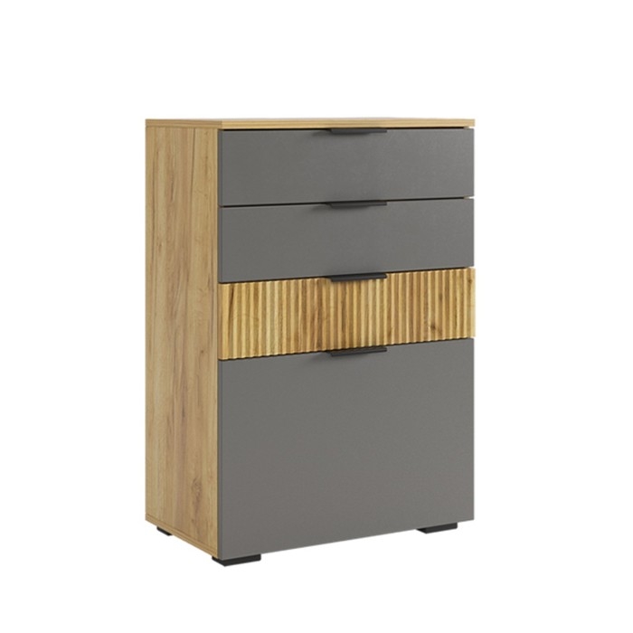 Комод Комод "Бери" 600х353х863 дуб крафт золотой/графит