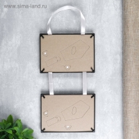 Фоторамка двойная на тесьме  L-3 10х15 см  черный (пластиковый экран)