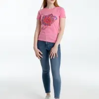 Футболка женская «Узор», розовая, размер XL Футболка женская «Узор», розовая, размер XL