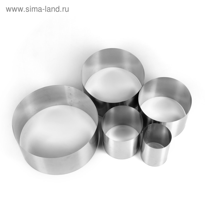 Набор форм для выпечки и выкладки «Круг», d-30, h-12 см, 5 шт Набор форм для выпечки и выкладки «Круг», d-30, h-12 см, 5 шт