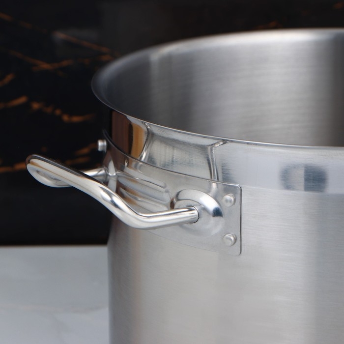 Кастрюля, 9 л, d=28 см, h=17,5 см, металлическая крышка, капсульное дно, индукция Кастрюля, 9 л, d=28 см, h=17,5 см, металлическая крышка, капсульное дно, индукция