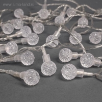 Гирлянда &laquo;Нить&raquo; 5 м с насадками &laquo;Мини фонарик&raquo;, IP20, прозрачная нить, 20 LED, свечение мульти (RG/RB), мигание, 220 В