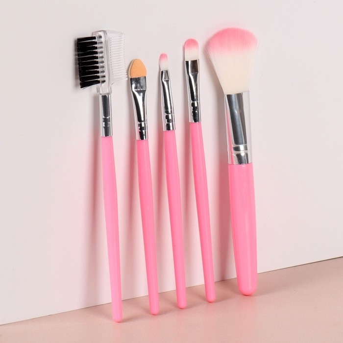 Набор кистей для макияжа &laquo;Нежность&raquo;, 5 предметов, цвет розовый