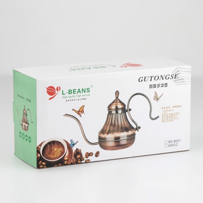 Чайник заварочный из нержавеющей стали &laquo;Султан&raquo;, 420 мл, 304 сталь, цвет бронзовый