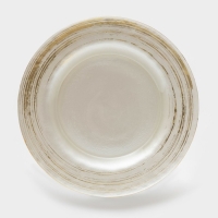 Тарелка стеклянная &laquo;Комета&raquo;, d=21 см, цвет белое золото