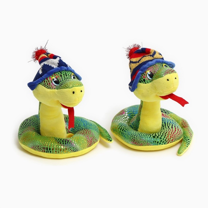 Мягкая игрушка «Змея», в полосатой шапке, 20 см Мягкая игрушка «Змея», в полосатой шапке, 20 см