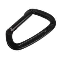 Карабин с защелкой, 10х6 см, 22 KN, чёрный Карабин с защелкой, 10х6 см, 22 KN, чёрный