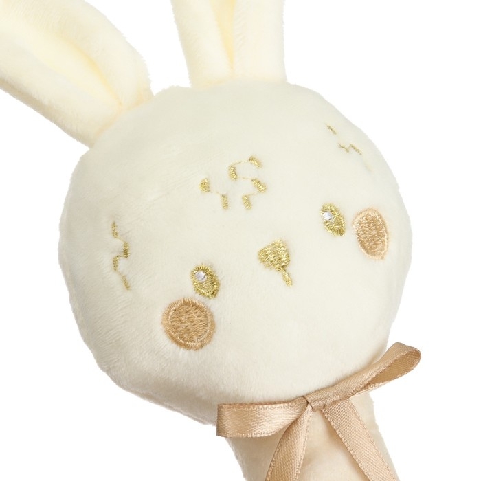 Игрушка - пищалка «Новогодний зайка», цвет бежевый Игрушка - пищалка «Новогодний зайка», цвет бежевый