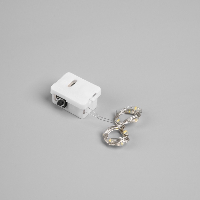 Светодиодная фигура из мишуры &laquo;Подарок красный&raquo; 12 &times; 9 см, 10 LED, батарейки AG10х3 (в комплекте), свечение тёплое белое