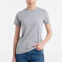 Футболка женская T-bolka Stretch Light Lady, серый меланж, размер XXL