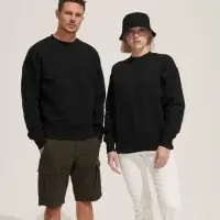 Свитшот унисекс Authentic, серый меланж, размер M