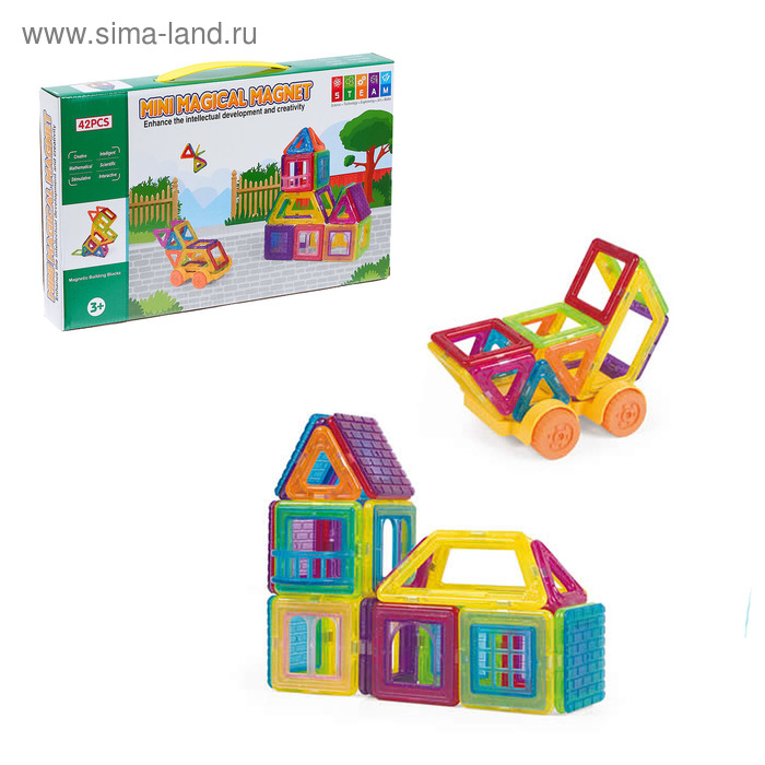 Конструктор магнитный &laquo;Мини магический магнит&raquo;, 42 детали