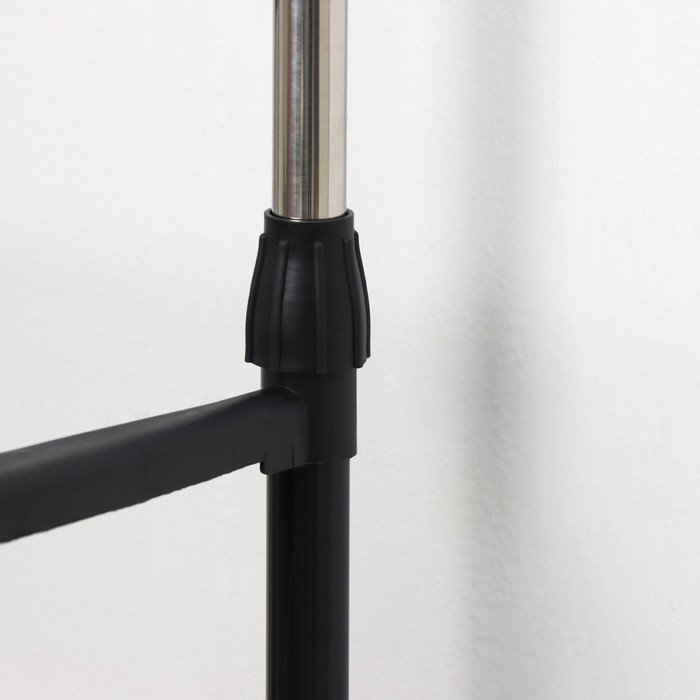 Стойка - вешалка напольная для одежды Доляна, телескопическая, 2 перекладины, 80(145) &times; 43 &times; 90(160) см