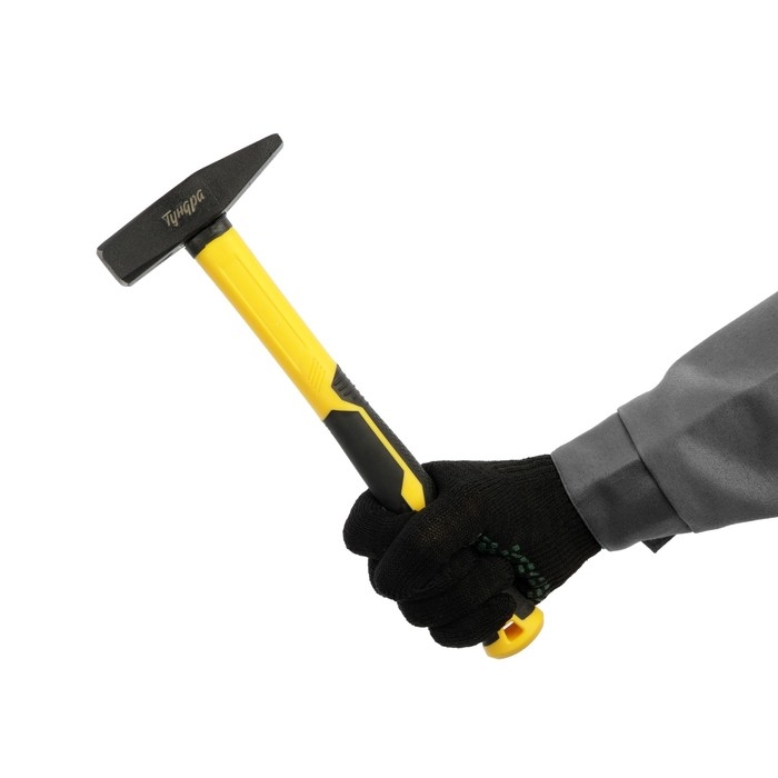 Молоток слесарный ТУНДРА ПРОФИ, квадратный боек, фиберглассовая 3К рукоятка, 400 г Молоток слесарный ТУНДРА ПРОФИ, квадратный боек, фиберглассовая 3К рукоятка, 400 г