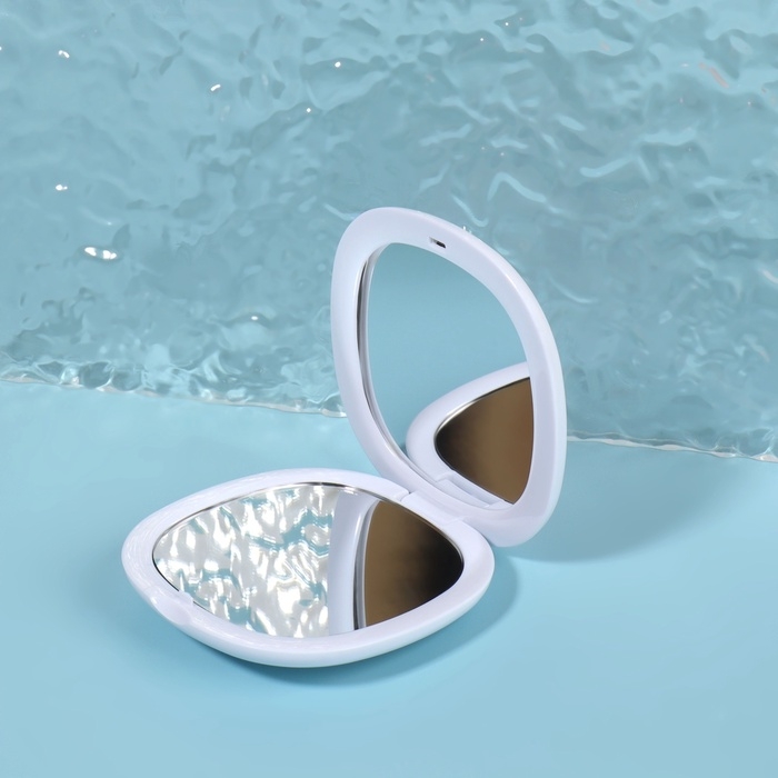 Зеркало складное &laquo;Флаконы&raquo;, 7,5 &times; 7,5 см, цвет розовый/фиолетовый