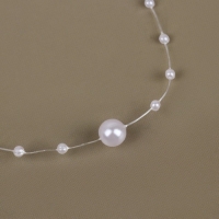 Жемчуг на леске, 3/8 мм, 9 &plusmn; 0,5 м, цвет белый