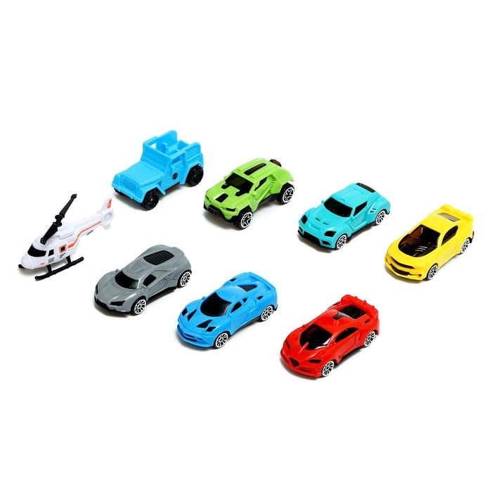 Грузовик «Трейлер» с 7 машинами и вертолетом Грузовик «Трейлер» с 7 машинами и вертолетом