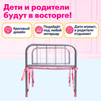 Кровать для кукол, металлический каркас Кровать для кукол, металлический каркас