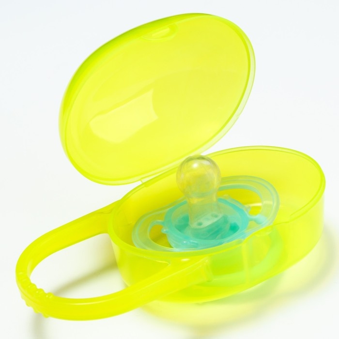 Контейнер для хранения и стерилизации детских сосок и пустышек, цвет желтый Контейнер для хранения и стерилизации детских сосок и пустышек, цвет желтый