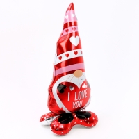 Шар фольгированный 50" &laquo;Сердце&raquo;, на подставке, красное, под воздух