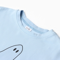 Футболка детская MINAKU: Exclusive print, цвет голубой, рост 116 см