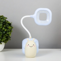 Лампа настольная "Улитка" LED 1 режим 4,2Вт USB синий 8,5х13х29 см RISALUX Лампа настольная "Улитка" LED 1 режим 4,2Вт USB синий 8,5х13х29 см RISALUX